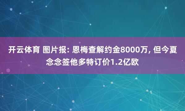 开云体育 图片报: 恩梅查解约金8000万， 但今夏念念签他多特订价1.2亿欧